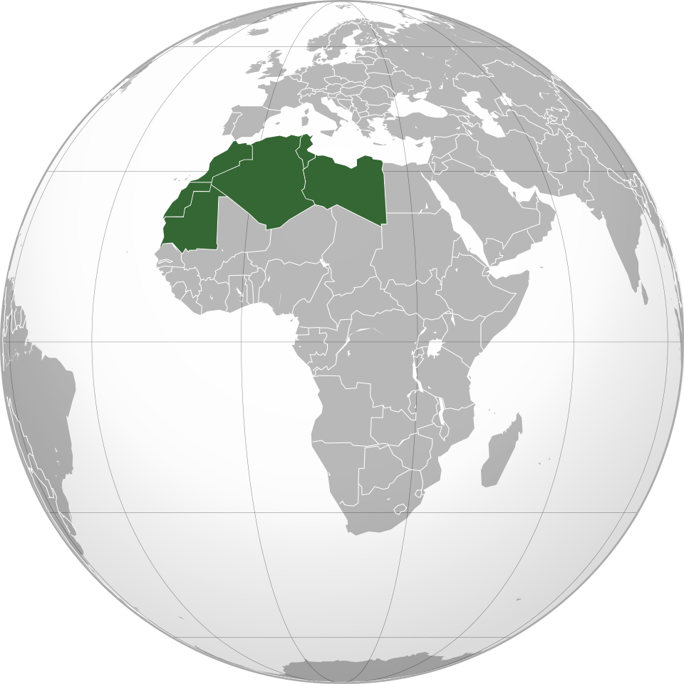 Fichier:Maghreb (orthographic projection).svg